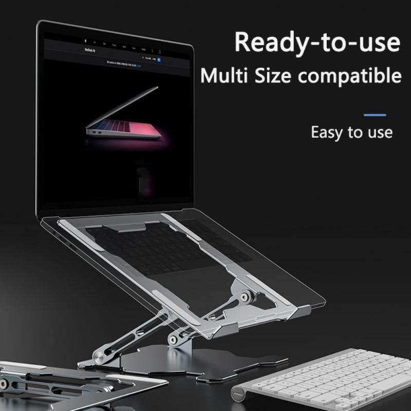 Adjustable Laptop Stand Portable Computer Stand Aluminum Alloy Laptop Riser Compatible Laptop Stand Holder