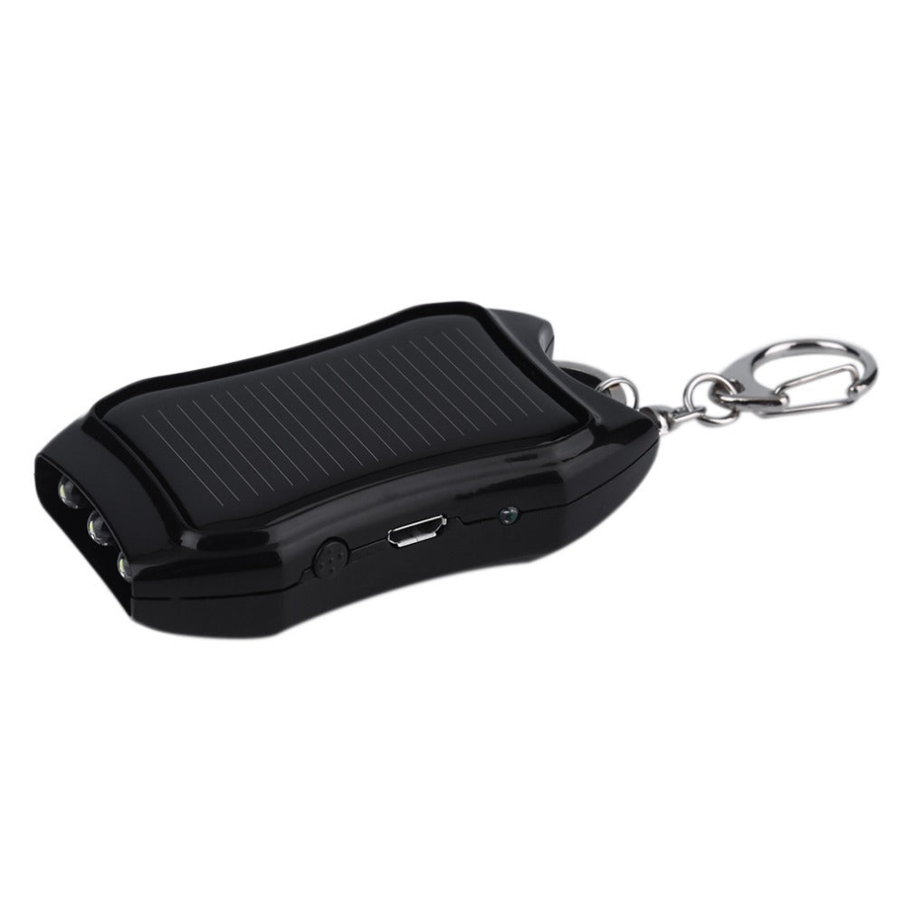 Solar Mobile Phone Power Bank  Flashlight Keychain Power